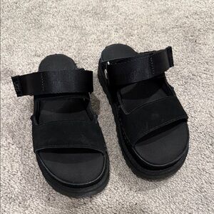 UGG Black Sandals with Adjustable Straps